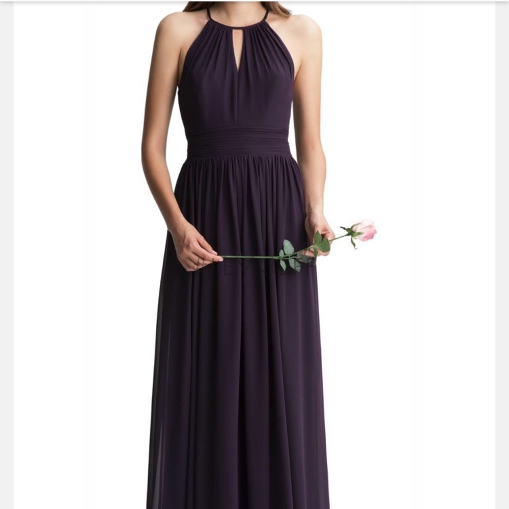 Bill Levkoff #LEVKOFF dark grey keyhole gown